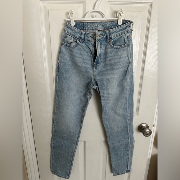 AE Medium Wash Strigid Mom Jeans - Picture 2 of 4